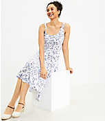 Floral Tie Waist Sleeveless Midi Dress carousel Product Image 2