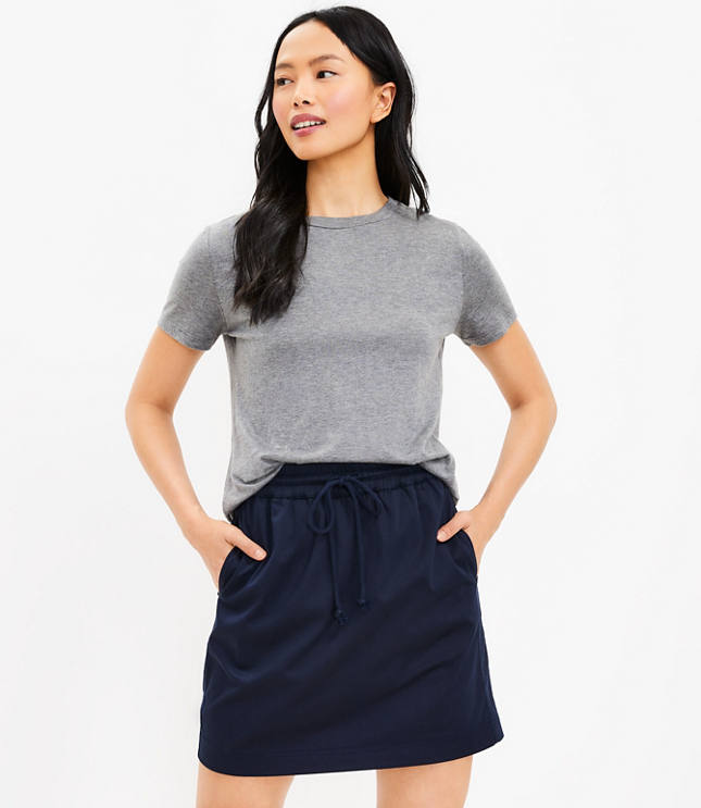 Lou & Grey Supersoft Sateen Drawstring Pocket Skirt