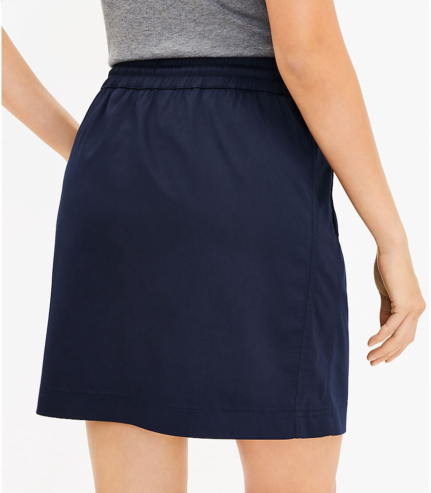 Lou & Grey Supersoft Sateen Drawstring Pocket Skirt