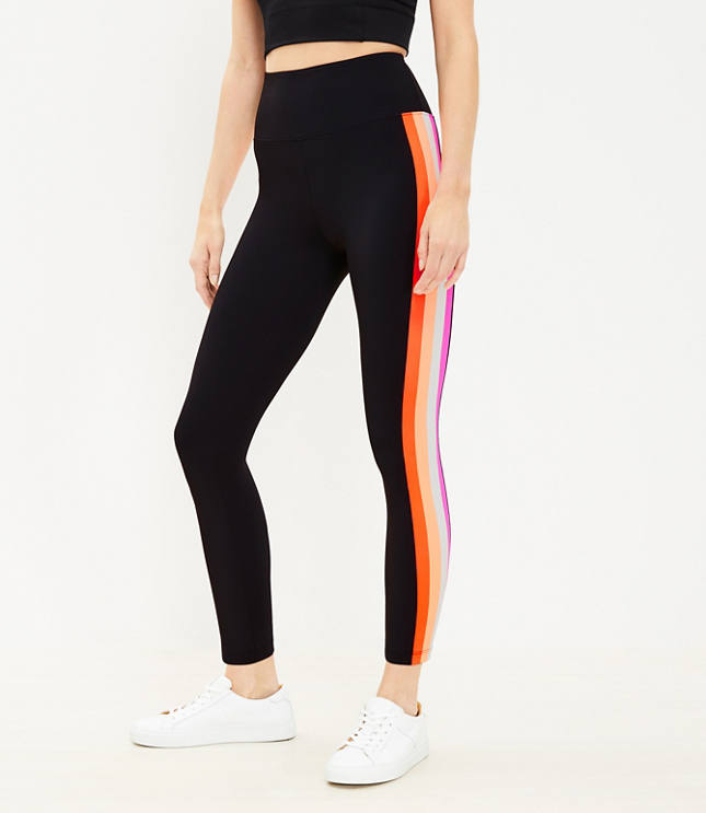 Tights with outlet side stripe