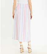 Striped Side Slit Midi Skirt carousel Product Image 3