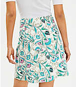 Floral Side Slit Linen Blend Skirt carousel Product Image 3