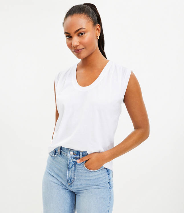 Pleated Muscle Tee