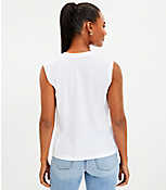 Pleated Muscle Tee carousel Product Image 3