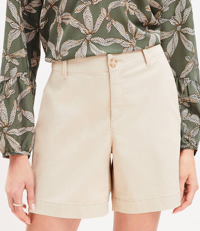 Curvy Monroe Chino Shorts with 6 Inch Inseam