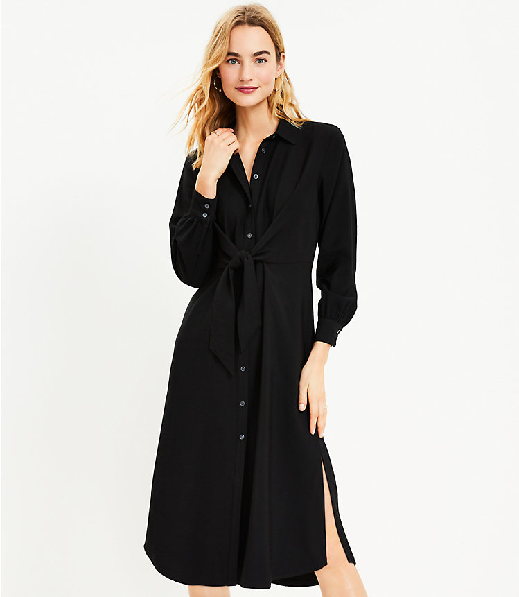 Knot Front Midi Shirtdress image number 0