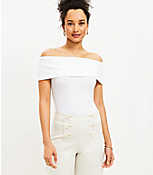 Ribbed Off The Shoulder Top carousel Product Image 1