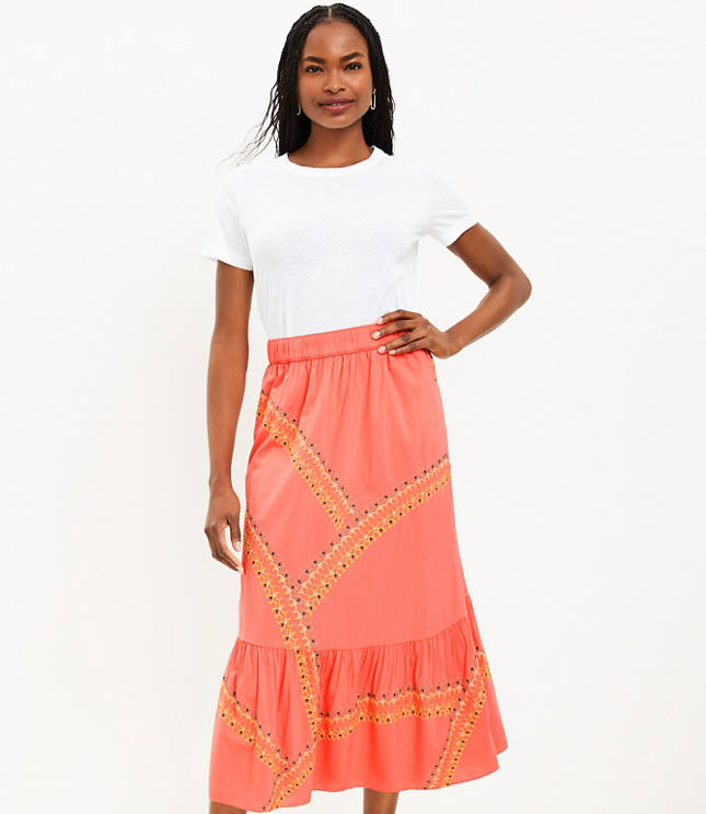 Tier women's midi outlet skirts