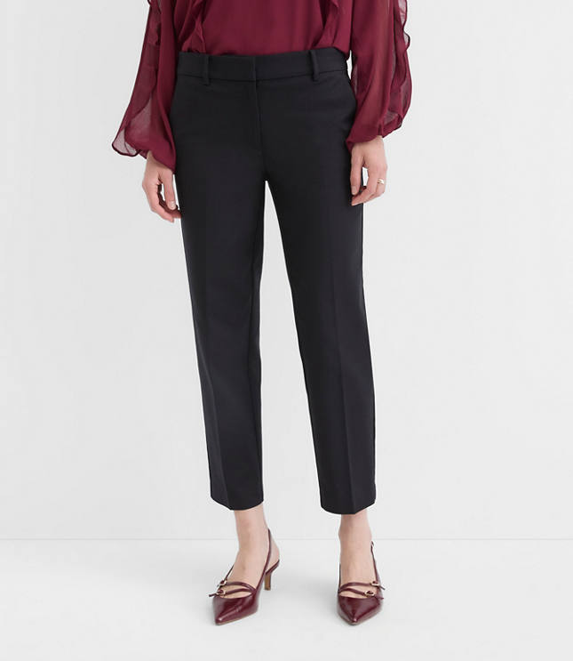 Talbots Hampshire Ankle Pants - Double Weave - Button Hem INDIGO