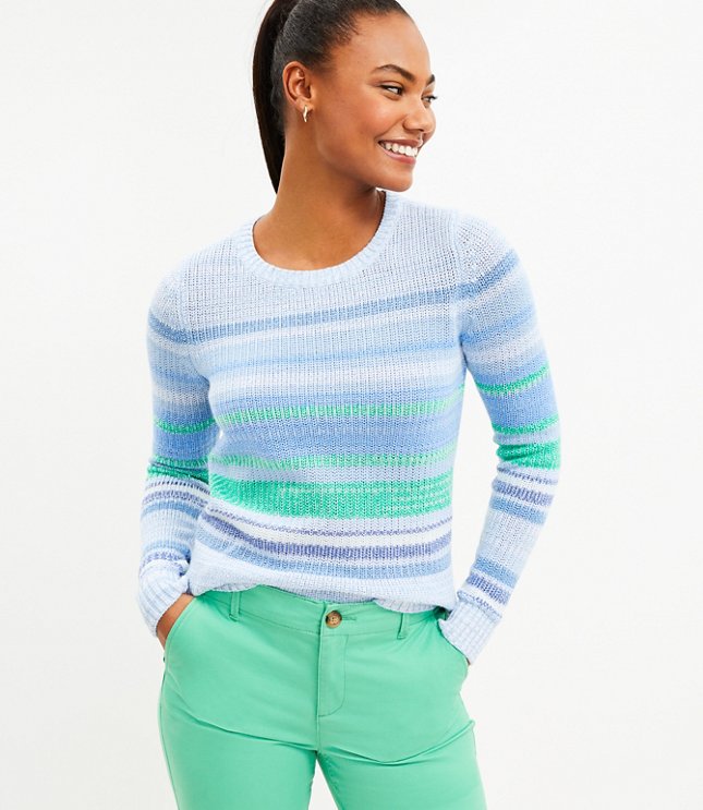 Ombre Stripe Textured Sweater