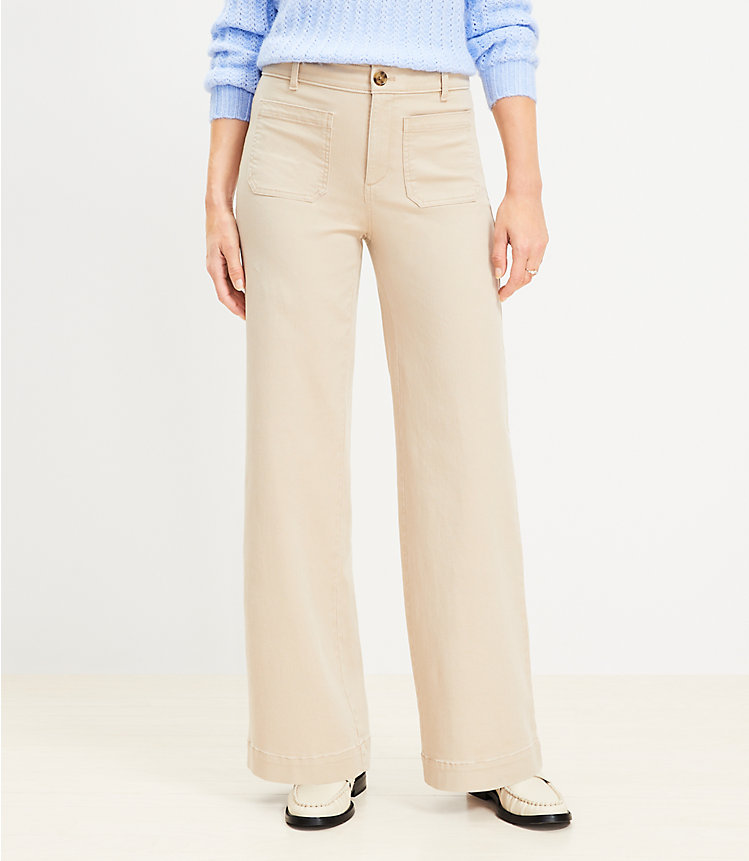 Tall Palmer Wide Leg Pants in Twill image number null