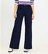 Tall Palmer Wide Leg Pants in Twill carousel Product Image 1