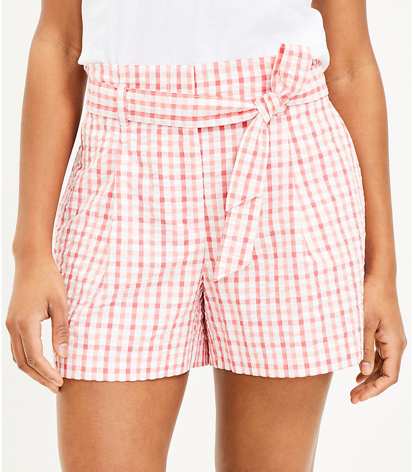 Paperbag Shorts in Gingham