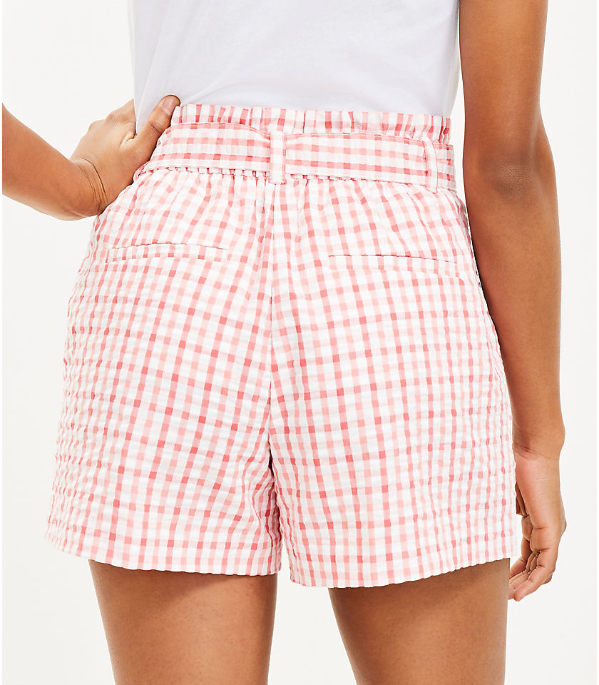 Paperbag Shorts in Gingham