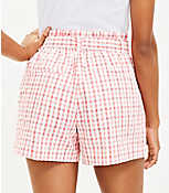 Paperbag Shorts in Gingham carousel Product Image 3