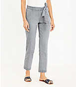 Devin Tie Waist Slim Pants in Twill carousel Product Image 2