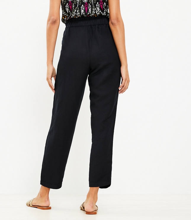Fluid Pull On Taper Pants in Linen Blend