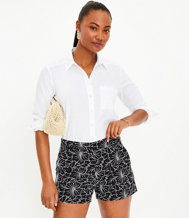 Floral Embroidered Riviera Shorts
