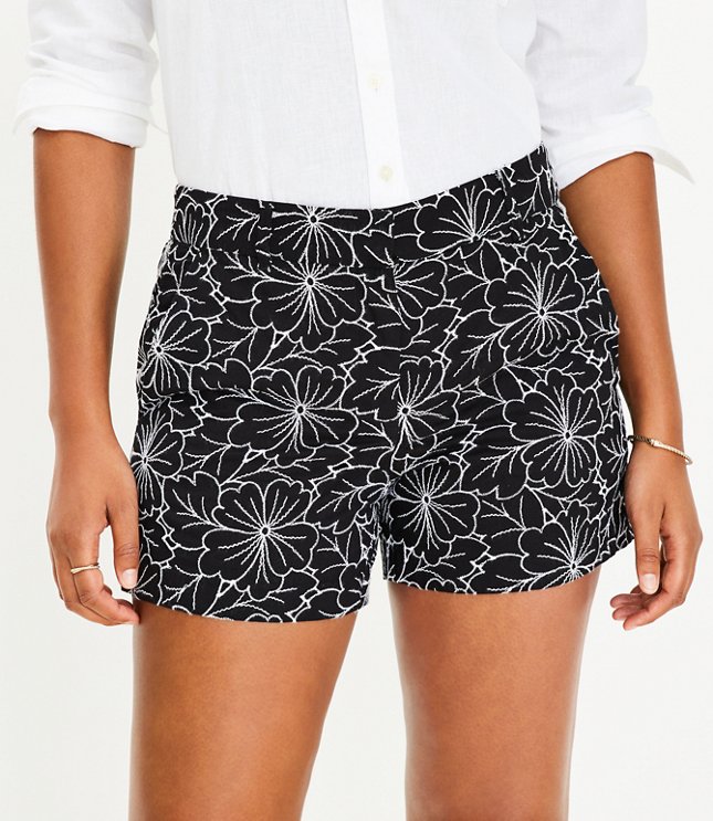 Floral Embroidered Riviera Shorts