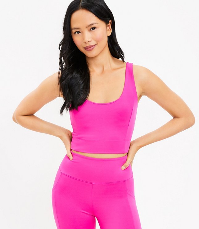 Yoga T-shirt Integrated bra Pink
