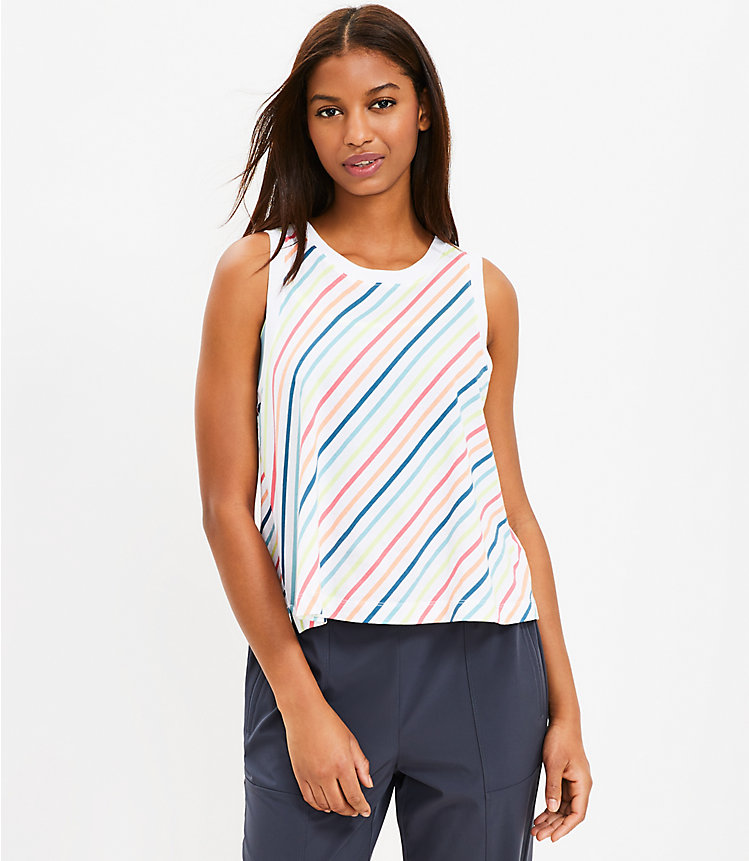 Lou & Grey Stripe Relaxed Softslub Jersey Tank Top image number 0