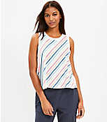 Lou & Grey Stripe Relaxed Softslub Jersey Tank Top carousel Product Image 1