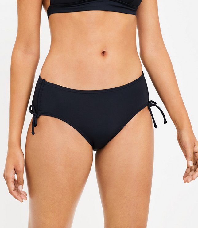 LOFT Beach Side Tie Shirred Bikini Bottom