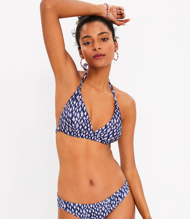 LOFT Beach Side Tie Shirred Bikini Bottom