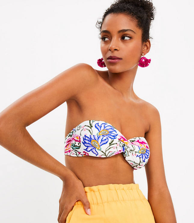 Sunset Shirred Bandeau Top