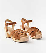 Strappy Leather Clog Sandals carousel Product Image 1