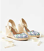 Floral Espadrille Wedges carousel Product Image 1