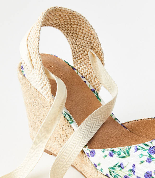 Floral Espadrille Wedges