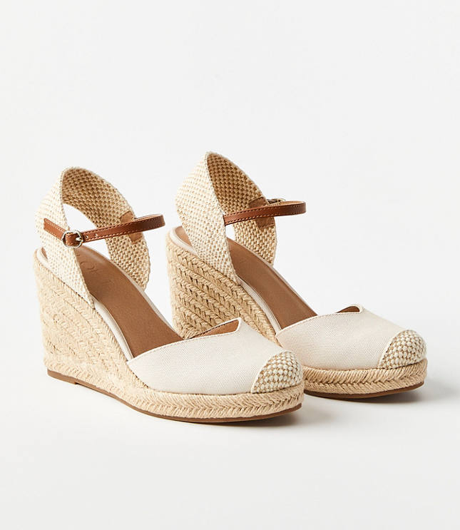 Espadrille Wedges - Brown