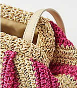 Striped Ruffle Straw Bag carousel Product Image 2