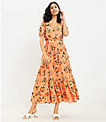 Orange Harvest Tiered Godet Maxi Skirt carousel Product Image 1