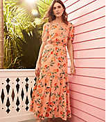 Orange Harvest Tiered Godet Maxi Skirt carousel Product Image 3