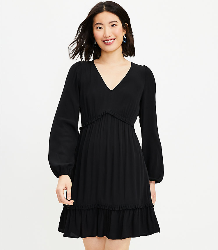 Tall Ruffle V-Neck Swing Dress image number 0
