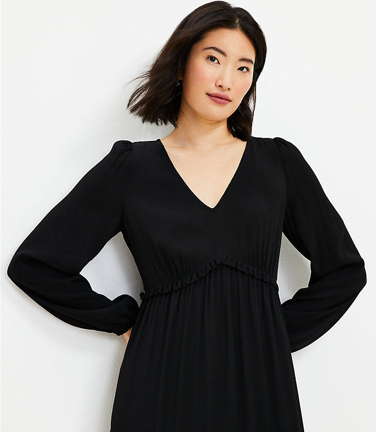 Tall Ruffle V-Neck Swing Dress image number 1