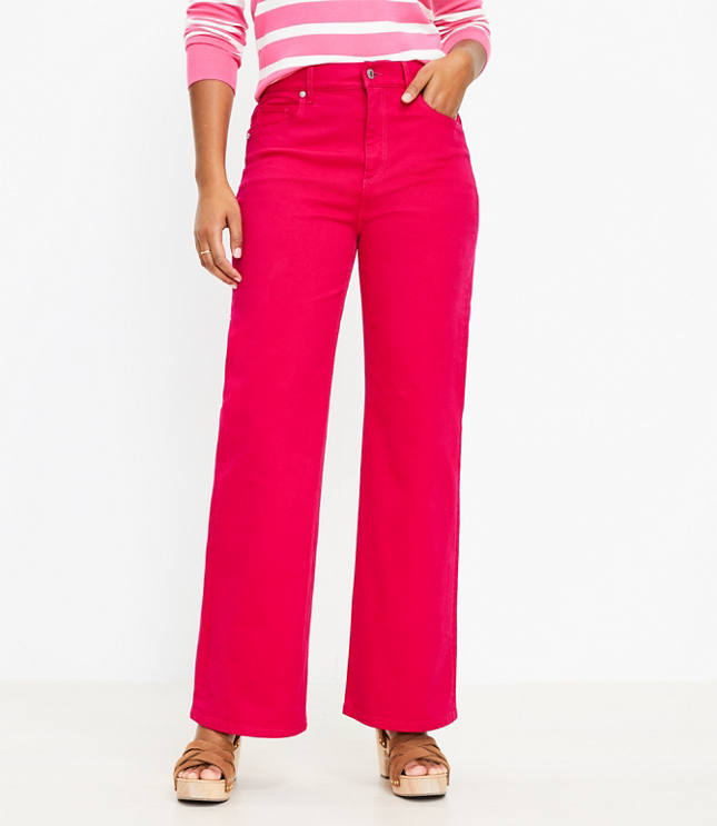 Petite High Rise Wide Leg Jeans