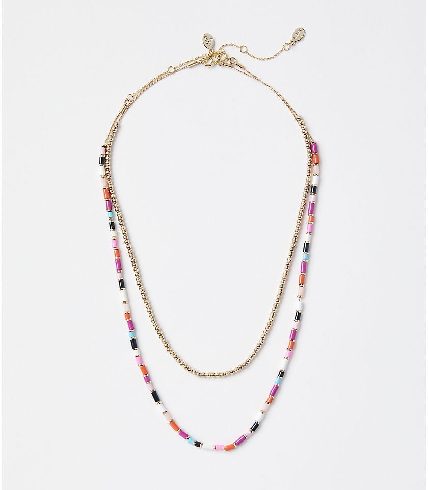 Layered Beaded Statement Necklace