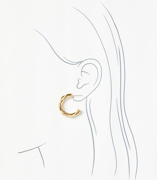 Twisted Hoop Earrings 7915