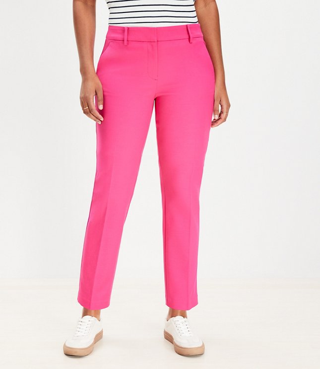 Avery Linen-Cotton Trouser, Pink Linen Trousers