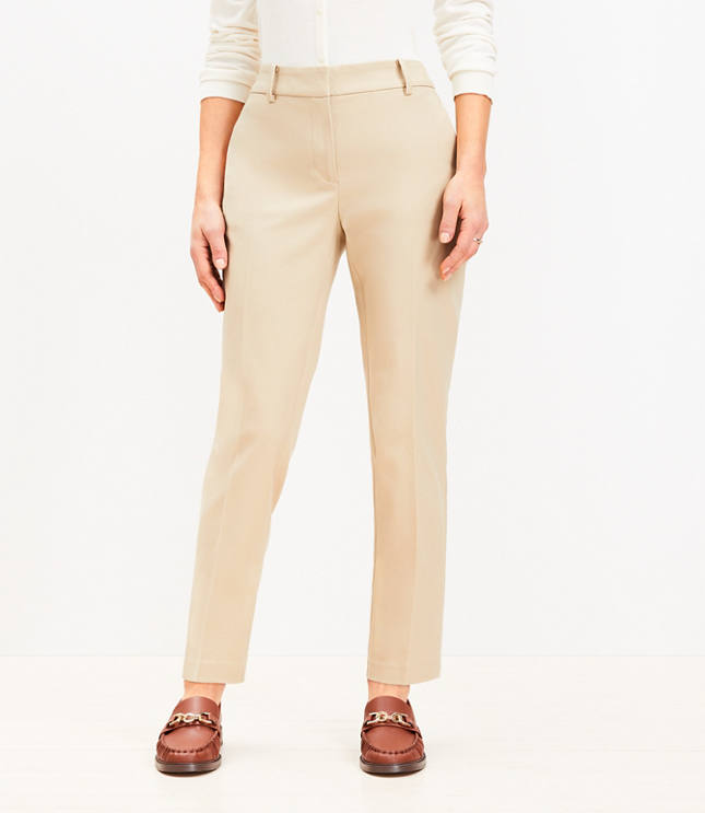 Petite Curvy Riviera Slim Pants in Doubleweave