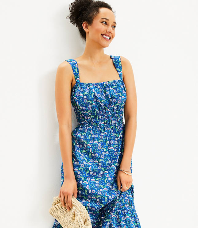 Floral Satin Bias Slip Dress