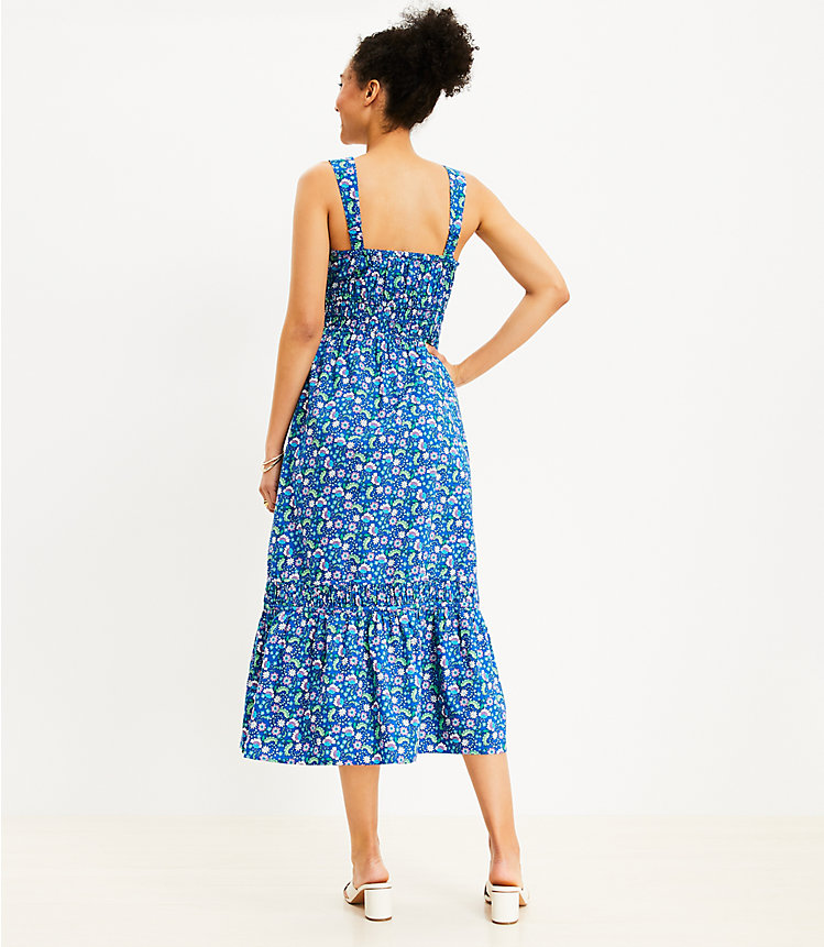 Floral Shirred Flounce Maxi Dress image number 2