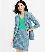 Petite Tweed Double Breasted Blazer carousel Product Image 4