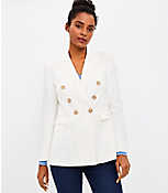 Petite Fluid Double Breasted Blazer carousel Product Image 1