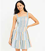 Stripe Strappy Tiered Swing Dress carousel Product Image 1