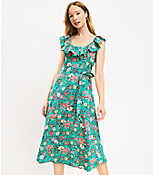 Country Garden Ruffle Scoop Neck Midi Dress carousel Product Image 1