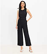 Linen Blend Belted Sleeveless Jumpsuit carousel Product Image 1